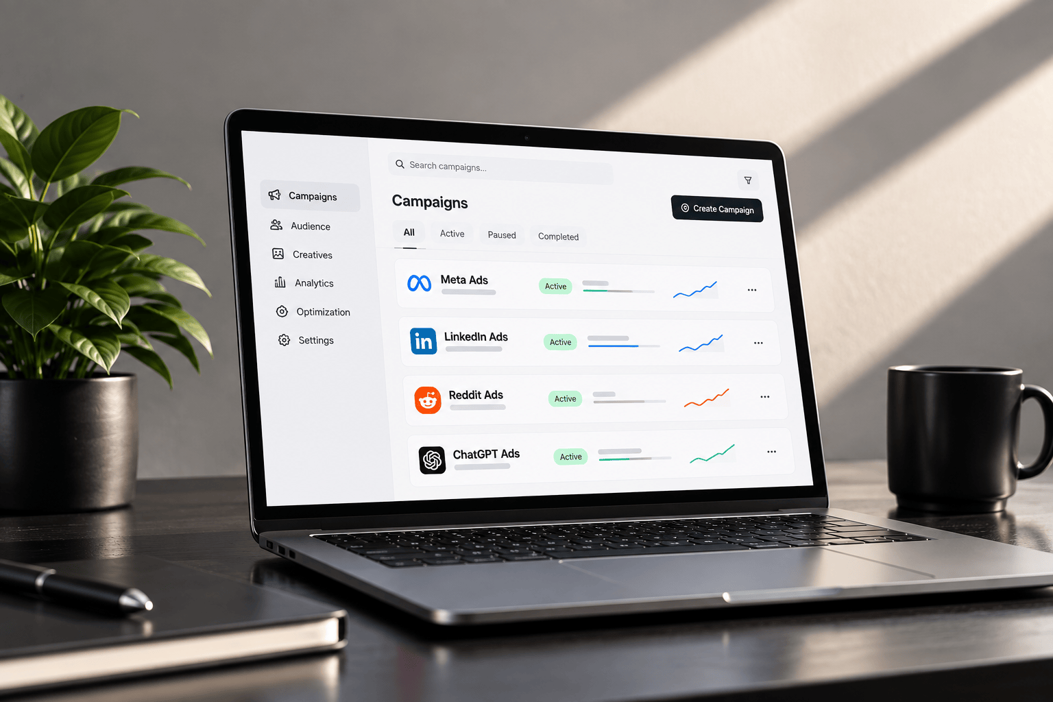 Performance marketing analytics dashboard